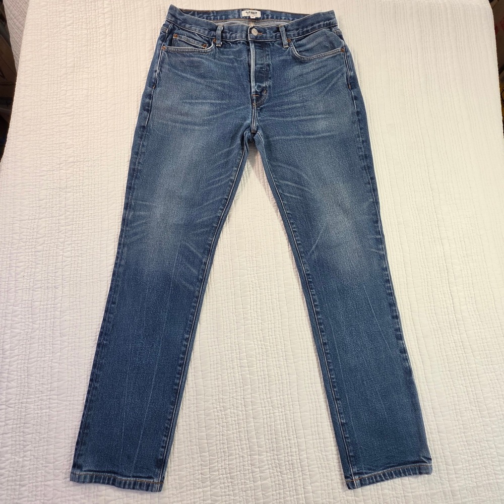 Buck Mason Standard Fit Mens Blue Jeans Made in USA Size 34 BM223 Medium Wash